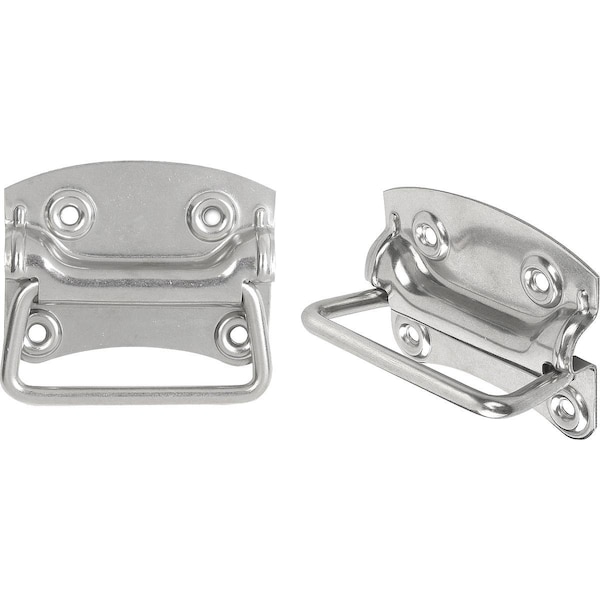 Kipp Fold-Down Handle , L1=100, H=77, Screw On Stainless Steel 1.4301 - K1369.100