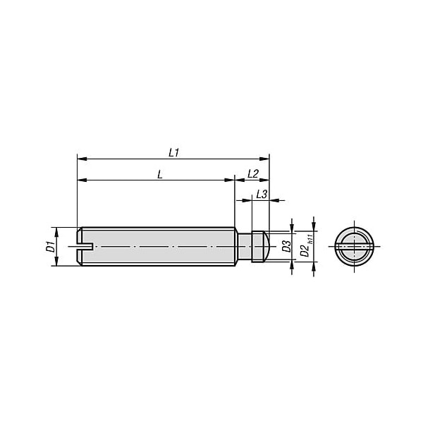 Kipp Grub Screws with thrust point to DIN 6332 - K0390.061X35