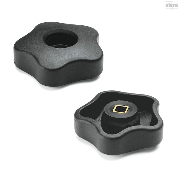 Elesa Brass reinforcement, square hole, VCRT.32 N-5x5 - VCRT-N
