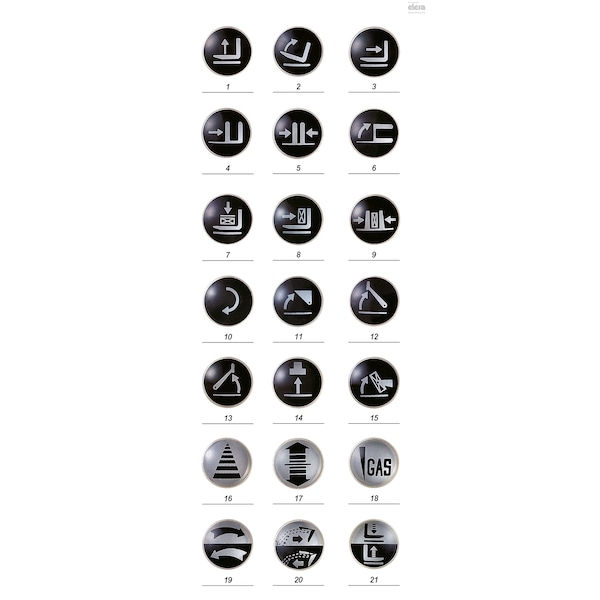 Elesa Labels with marks and symbols, MA.25-P20 - MA.