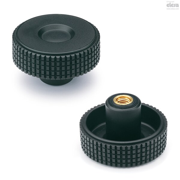 Elesa Brass boss, plain or threaded blind hole, MBT.50 B-8-C9 - MBT-B