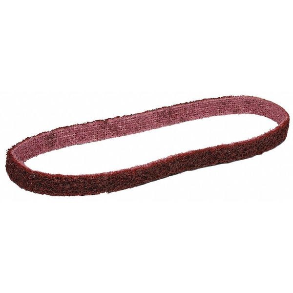 Banda de lijado Scotch-Brite, 3/4 pulgadas de ancho, 18 pulgadas de largo, sin tejer, óxido de aluminio, Medio, SC-BL, granate - 7000028521