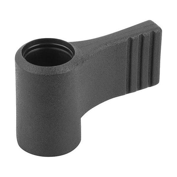 Kipp Wing Grip, One-Sided, Size: 9 D=M04, A=22, H=16, 1, Form: D, Body Black, No Cap, Stainless Steel - K0608.10904