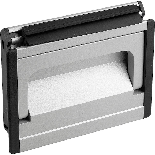 Kipp Recessed Handle Fold-Down, L=167, H=90, Form:A, Plug-In Aluminum, Natural Anodized, Comp:Polyamide - K0239.16713