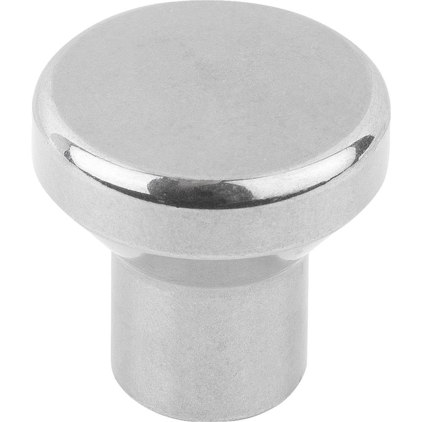 Kipp Mushroom Knob Hygienic Usit® D=M05 D1=21 Stainless Steel 1.4404, Polished, High Collar - K1308.2105