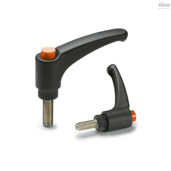 Elesa Stainless steel threaded stud, ERX.63 SST-p-M8x50-C2 - ERX-SST-P