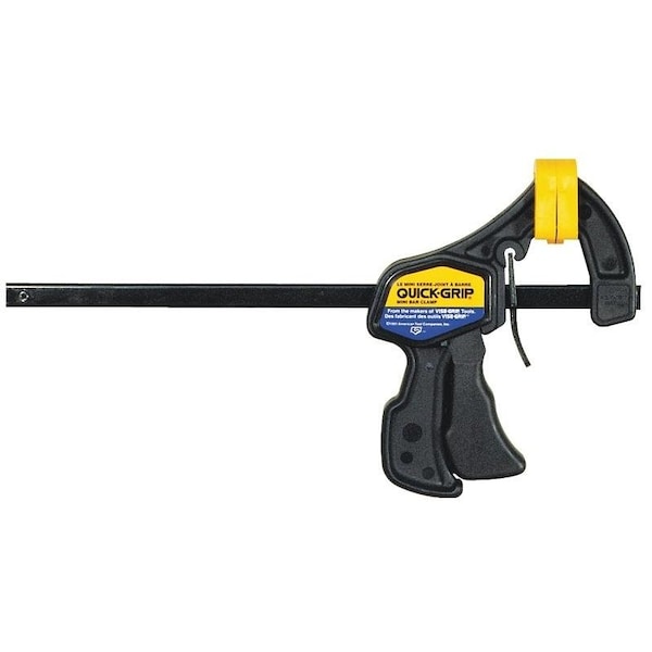 Irwin QUICKGRIP OneHanded Mini Bar Clamp, 150 lb, 6 in Max Opening Size, 2716 in D Throat - 1964742/546
