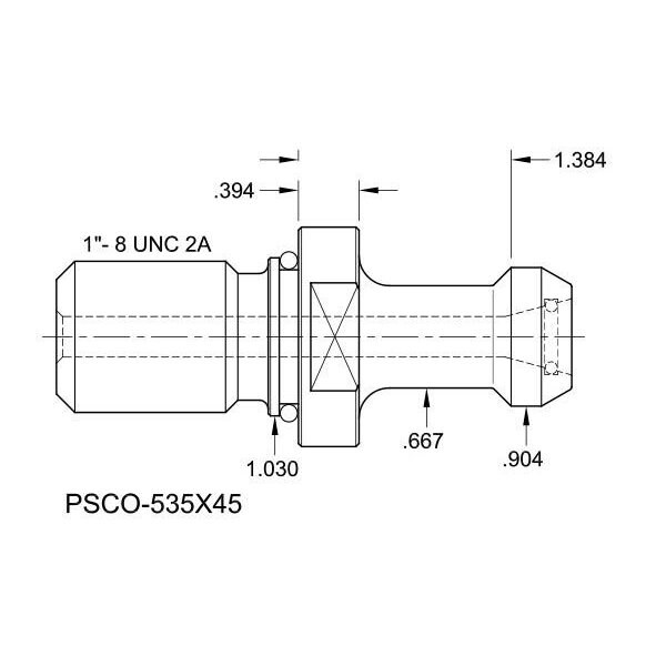 Tj Davies Co Coolant Through Retention Knob - PSCO-535X45