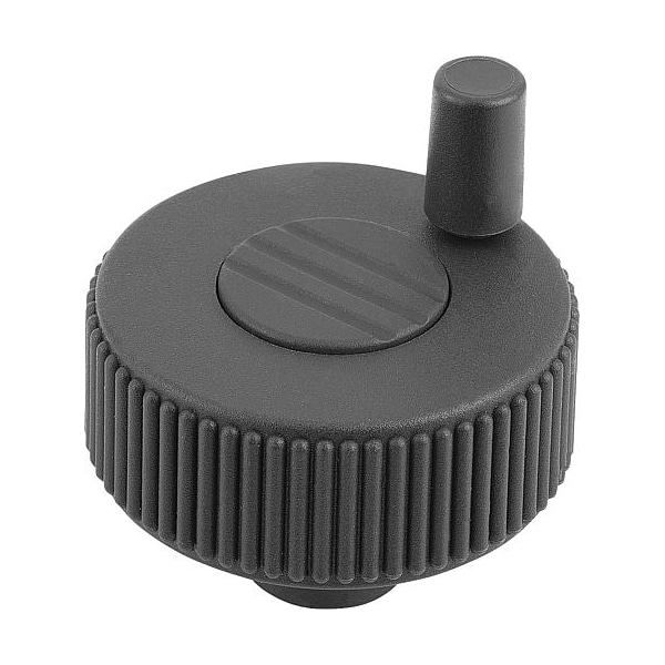 Kipp Knurled Wheels, Style M, with cross hole and grub screw, inch - K0262.13CN