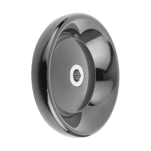 Kipp Disc Handwheel, Thermoset, Hub Steel, D1= 160 mm, Reamed Bore D2= 0.625", Form: E, Without Grip - K0165.1160XCQ