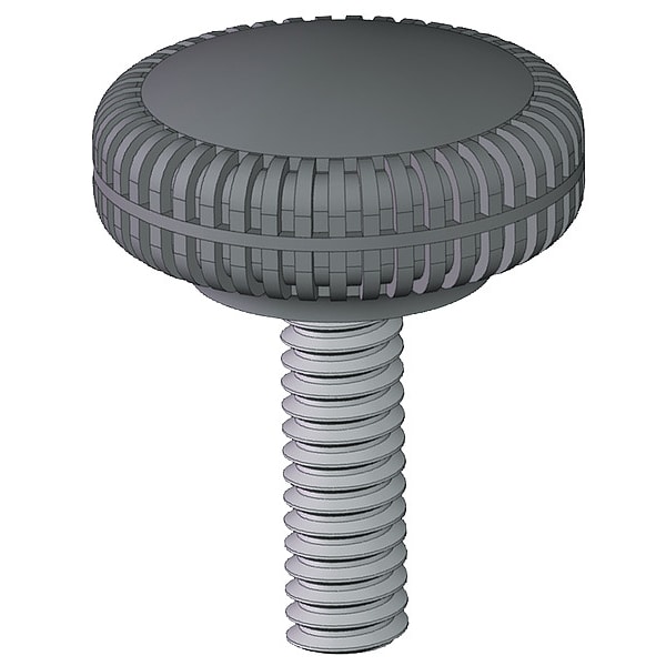 Innovative Components Knurled Knob, 8-32 Thread Size, 5/8"L, Zinc Plated - GN820625K1--N22