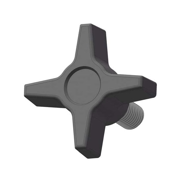Innovative Components Four Prong Knob with Screw, 5/16-18 Thread Size, 1.125"L, Steel - GN5C10004P7--21