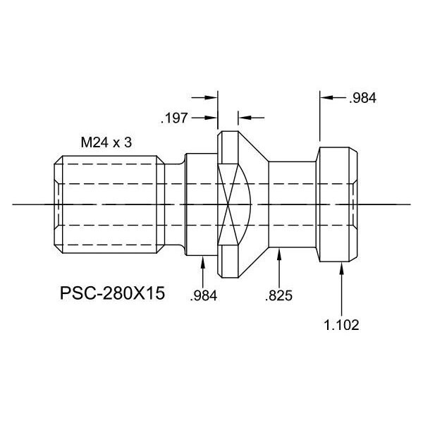 Tj Davies Co Coolant Through Retention Knob - PSC-280X15