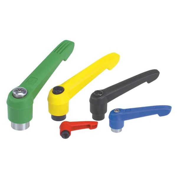 Kipp Adjustable Handle Size: 2 M06, Plastic Blue RAL 5017, Comp: Stainless Steel - K0270.20687