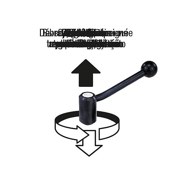 Kipp Adjustable Tension Levers in stainless, with ext. thread, 20 Degree, metric - K0109.4161X90