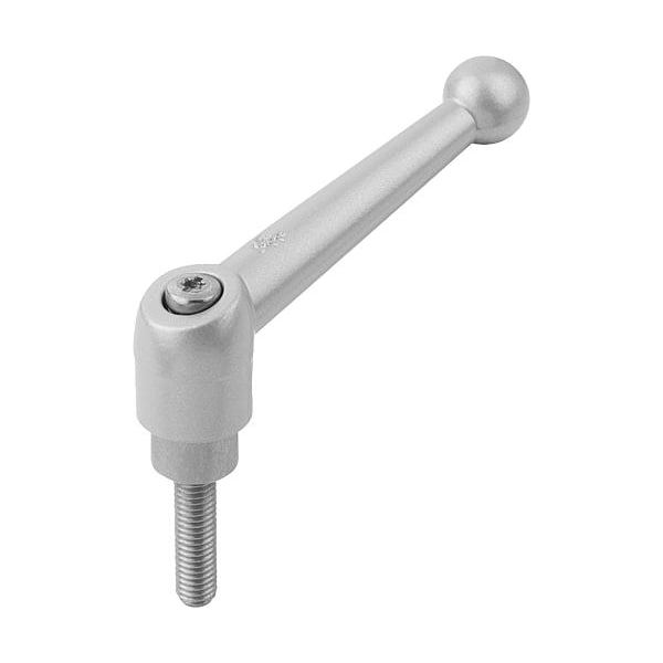 Kipp Adjustable Handle, Size: 4 1/2-13X40 Zinc, Silver Metallic, Comp: Stainless Steel - K0117.4A53X40