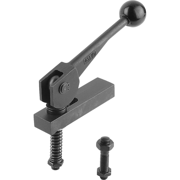 Kipp Cam Clamp With Center Clamping D=M12 Carbon Steel, Comp:Carbon Steel - K0011.12