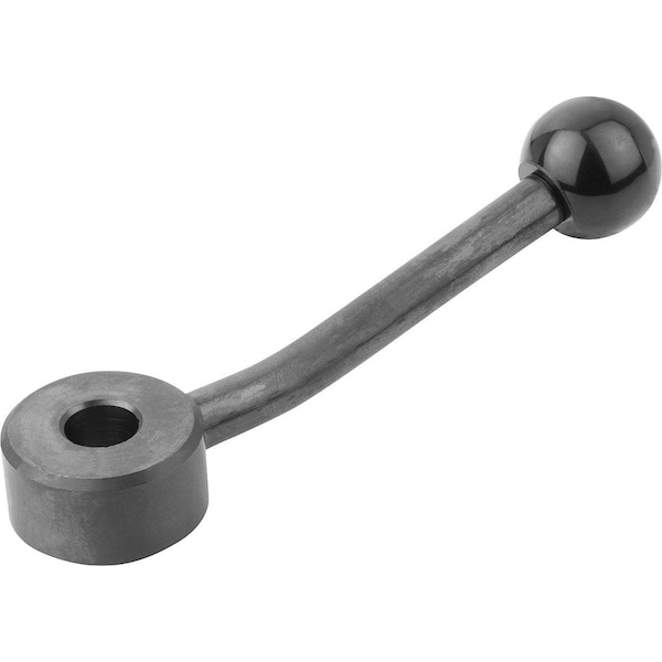 Kipp Tension Lever Flat Size:2, 12H7, A=100, Form:15° Steel, Comp:Thermoset - K0177.112