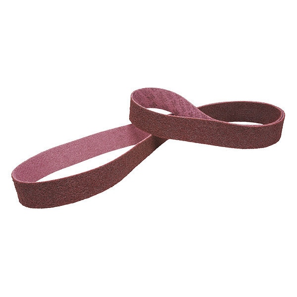 Banda de lijado Scotch-Brite, 3 pulgadas de ancho, 24 pulgadas de largo, no tejida, óxido de aluminio, mediana, SC-BS, granate - 7000120719