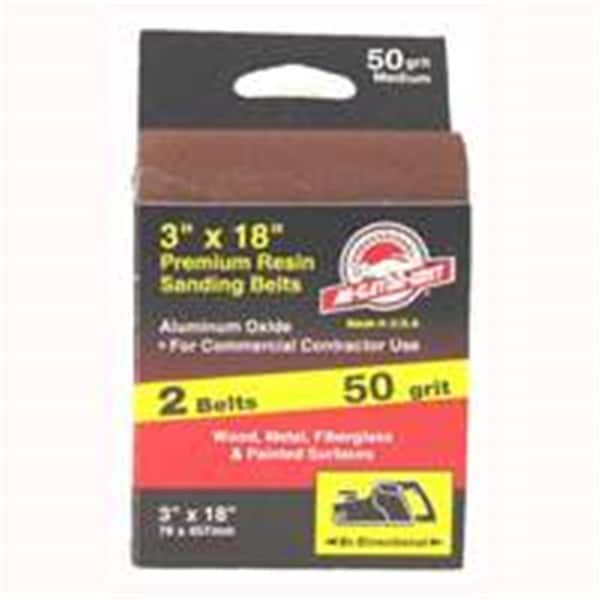 - Gator Finishing 3169 Cinturón de óxido de aluminio 3 x 18 pulgadas 50 grano - 3967544