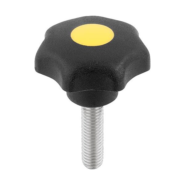 Kipp Star Grips steel parts in stainless similar to DIN 6336, Style L, inch - K0154.4A27X30
