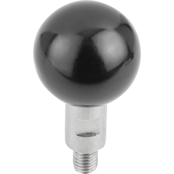 Kipp Ball Grip Revolving D1=50 D=M12X21 Thermoset, Comp:Stainless Steel - K0726.1121