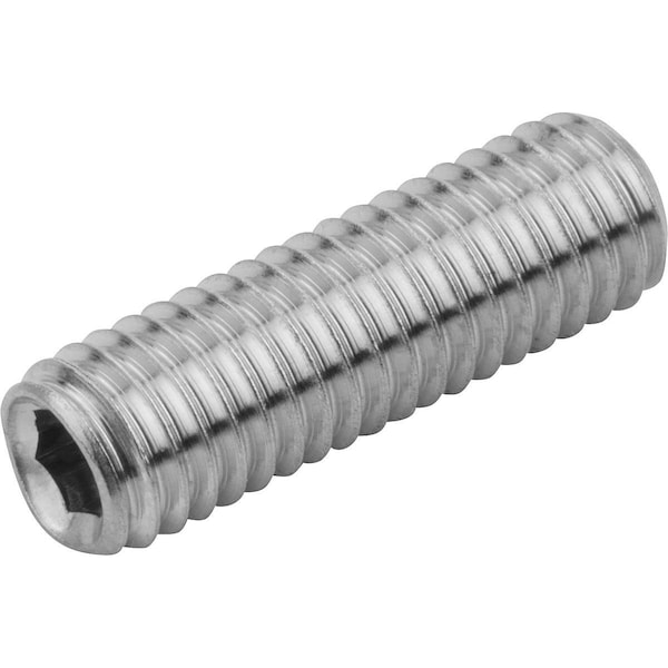 Kipp Grub Screw, Hexagon Socket With Flat Point DIN913 M05X6, Sw=2, 5, Stainless Steel Bright - K0707.105X6
