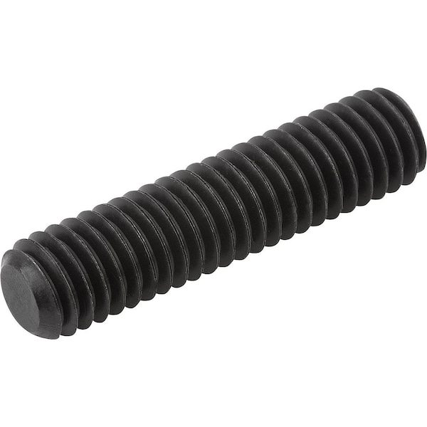 Kipp Grub Screw, Hexagon Socket With Flat Point DIN913 M10X90, Sw=5, Steel Black - K0707.10X90