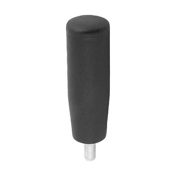 Kipp Cylinder Grip Revolving, D=M08 Thermoplastic, Comp: Steel, With Hex Socket - K0740.08230620
