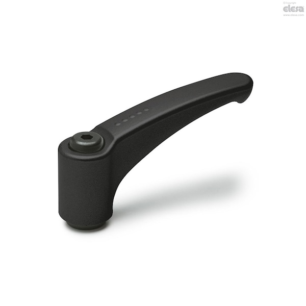 Elesa Black-oxide steel clamping element, threaded hole, ERM.95 A-M12-C9 - ERM-A