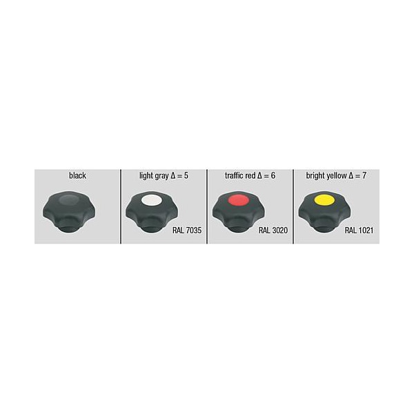 Kipp Star Grips steel parts stainless similar to DIN 6336, Style D, metric - K0154.512