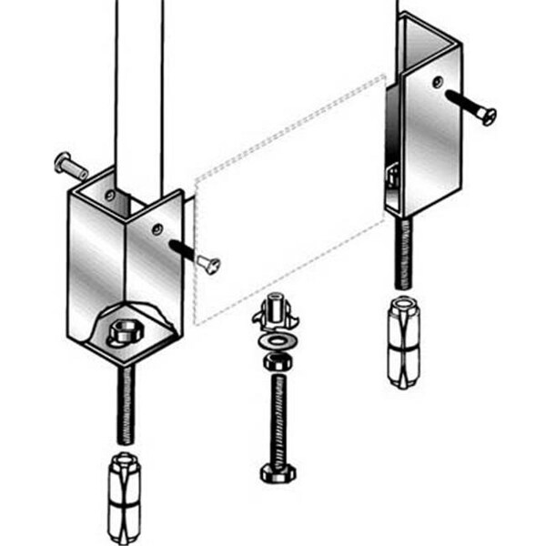 Jacknob Jacknob Jn30810 Pilaster Post Anchoring Device Pak - JN30810