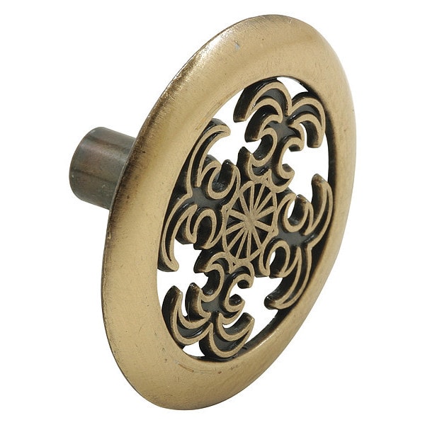 Primeline Tools Round Filigree Cabinet Knob, Antique Brass (5 Pack) - MP9195