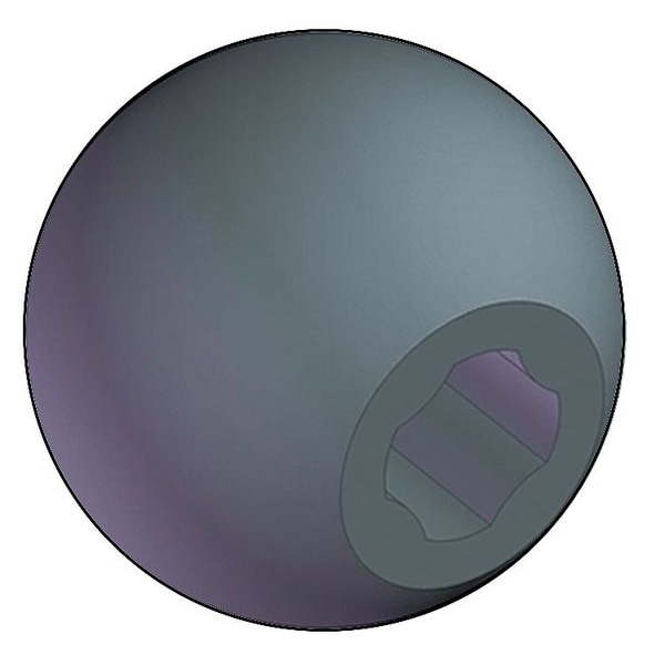 Innovative Components Soft Touch Universal Ball Knob, 3/8", 1/2", M10 Thread Size, 1.875" Dia., Blind Tap - GN6X-8X-B7--S--