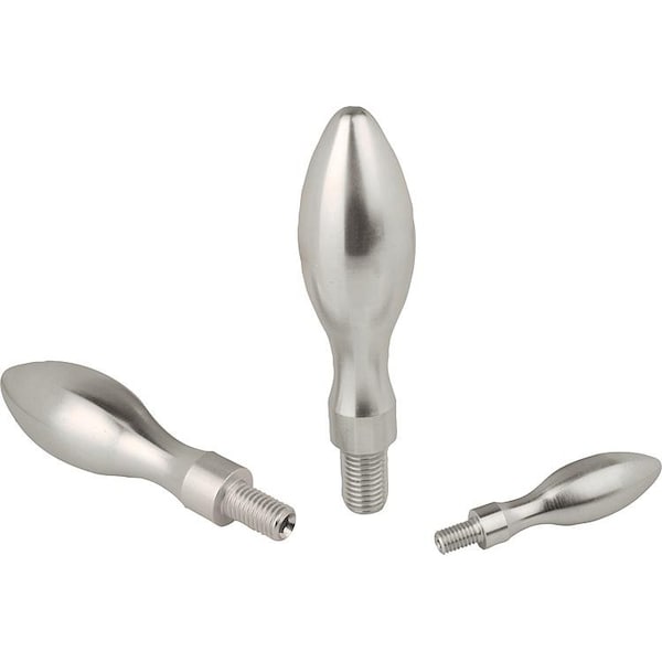Kipp Machine Handle Fixed To DIN39 D=M08, D1=21, Form:E Stainless 1.4401 Polished, Comp:Stainless, L1=67 - K1199.10820064