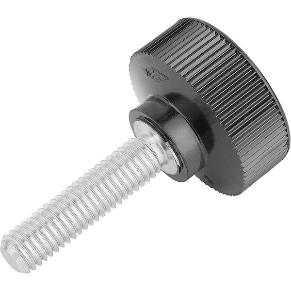 Kipp Knurled Screw D=M06X20 D1=24 H=15 Thermoset, Comp:Steel - K0141.06X20