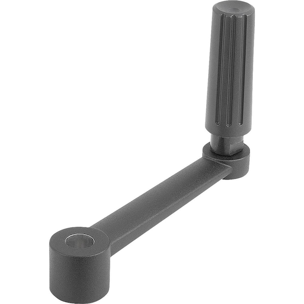 Kipp Crank Handle, Cylindrical Grip Revolving Similar To DIN 469 Size:1 Reamed Hole D2=10, A=80, H=71, 1,  - K0996.3110
