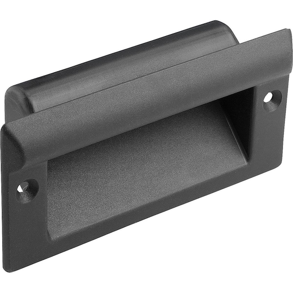 Kipp Recessed Handle, L=97, H=61, Screw On Thermoplastic, Black - K0242.1112041