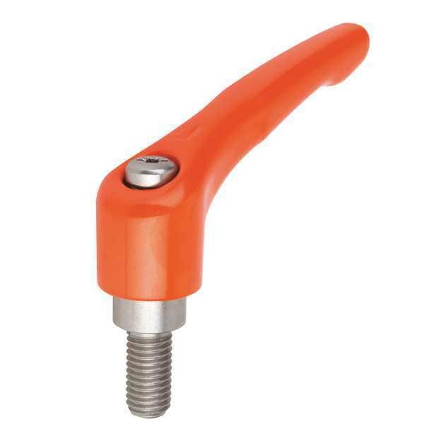 Kipp Adjustable Handle, Size: 0 M05X15, Zinc Orange RAL 2004, Comp: Stainless Steel - K0123.0052X15