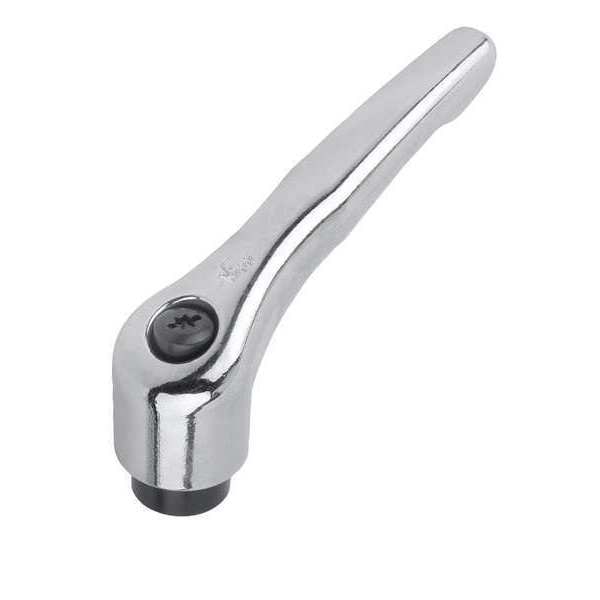 Kipp Adjustable Handle, Modern Design, Sz. 2, M08, Die Cast Zinc High-Gloss Chromed, Comp: Steel - K0122.2086