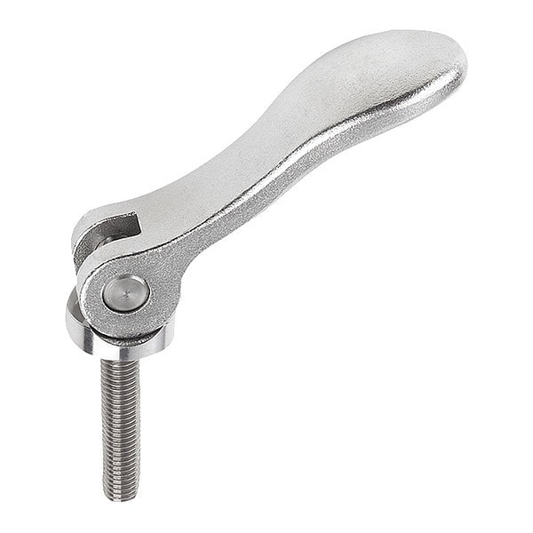 Kipp Cam Lever, Adjustable, Steel, Size 2, M08X25, A=96, B=33, 2, Trivalent Blue Passivated - K0789.2502208X25