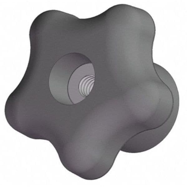 Innovative Components Star Knob, 5/16-18 Thread Size, 1-1/4"L, Thru, Locking Tap, Steel - GN5C----5S3L-21