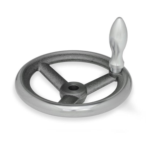 J.W. Winco DIN950-GG-125-B12-D Spoked Handwheel - 12MN83/D