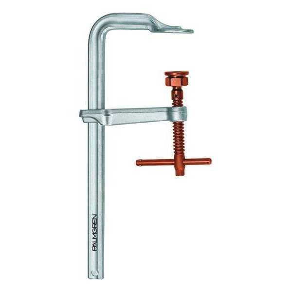 Palmgren 8" HD L-Clamp, 0-8", Copper Spindle, Copper Handle and 4-3/4 Throat Depth - 9629408