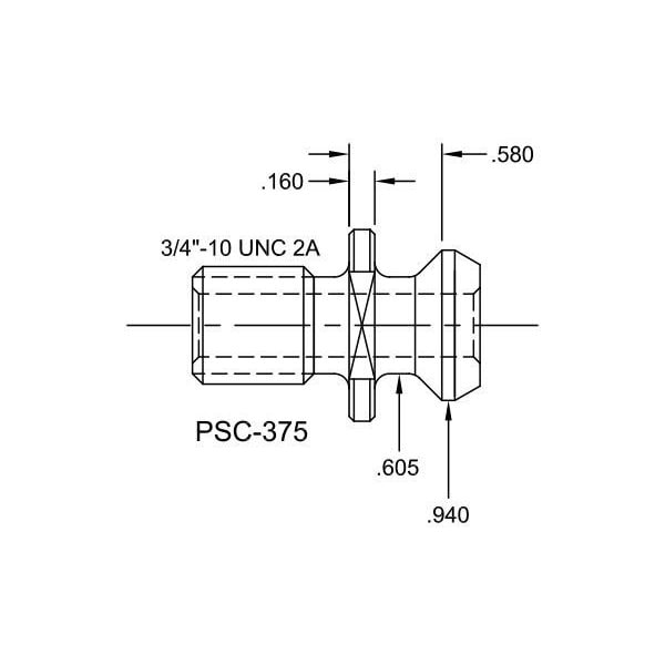 Tj Davies Co Coolant Through Retention Knob - PSC-375
