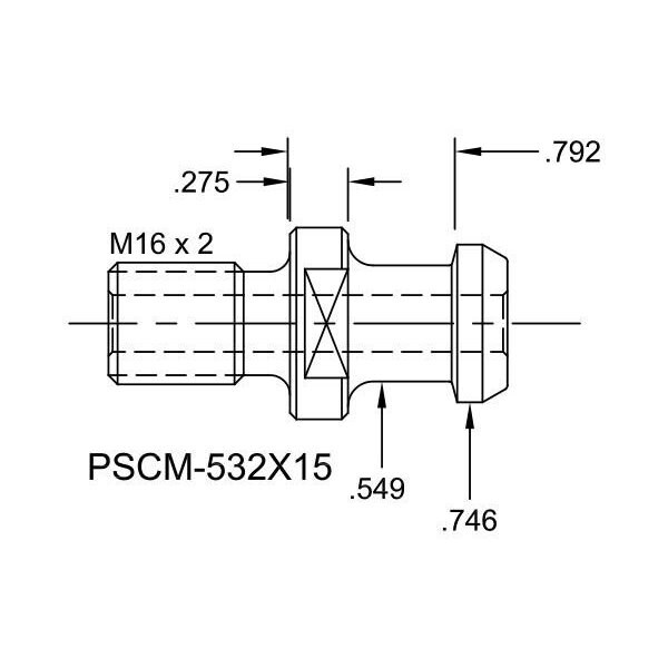 Tj Davies Co Coolant Through Retention Knob - PSCM-532X15