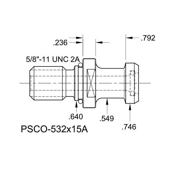Tj Davies Co Coolant Through Retention Knob - PSCO-532X15A