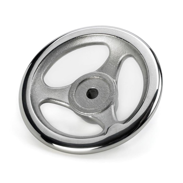 Morton 4.92" Diameter Stainless Steel Handwheel with Stainless Revolving Handle - SHW-125H