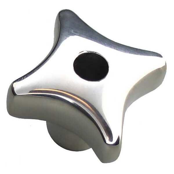 Zoro Select Star Knob, 1.96" Diameter, Screw L 0.67" - M-65003
