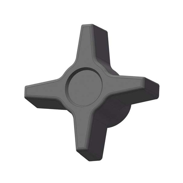 Innovative Components Four Prong Knob, 5/16-18 Thread Size, 1.125"L, Blind Tap, Steel - GN5C----4P7B-22